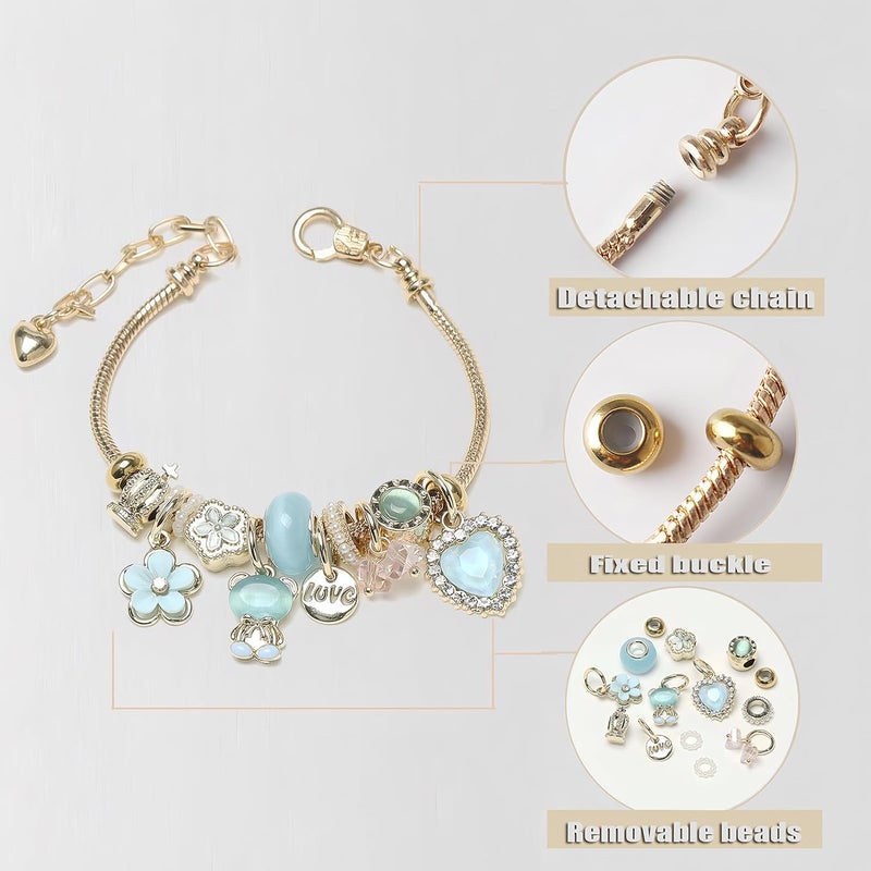 DS Charm Bracelets for teen girls exquisite cute cartoon friendship bracelet Gold Stainless Steel Bangle birthday Gift box Adjustable little girls kids jewelry holiday gifts - Image 4